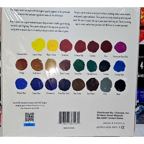 Crafts 4 All Acrylic Paint Sets 4 Sets of 24 Count Craft Paint Sets - Picture 5 of 5